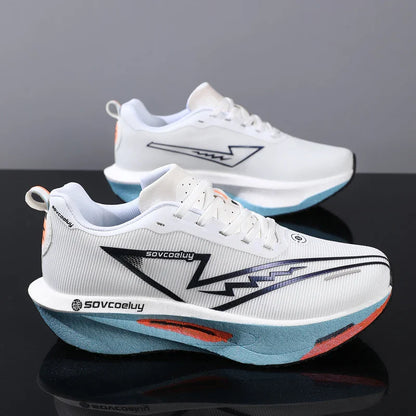2026 Running Shoes Carbon Board Marathon Men Sports Breathable Lightweight Women's Comfy Athletic Antiskid Sneakers Casual New
