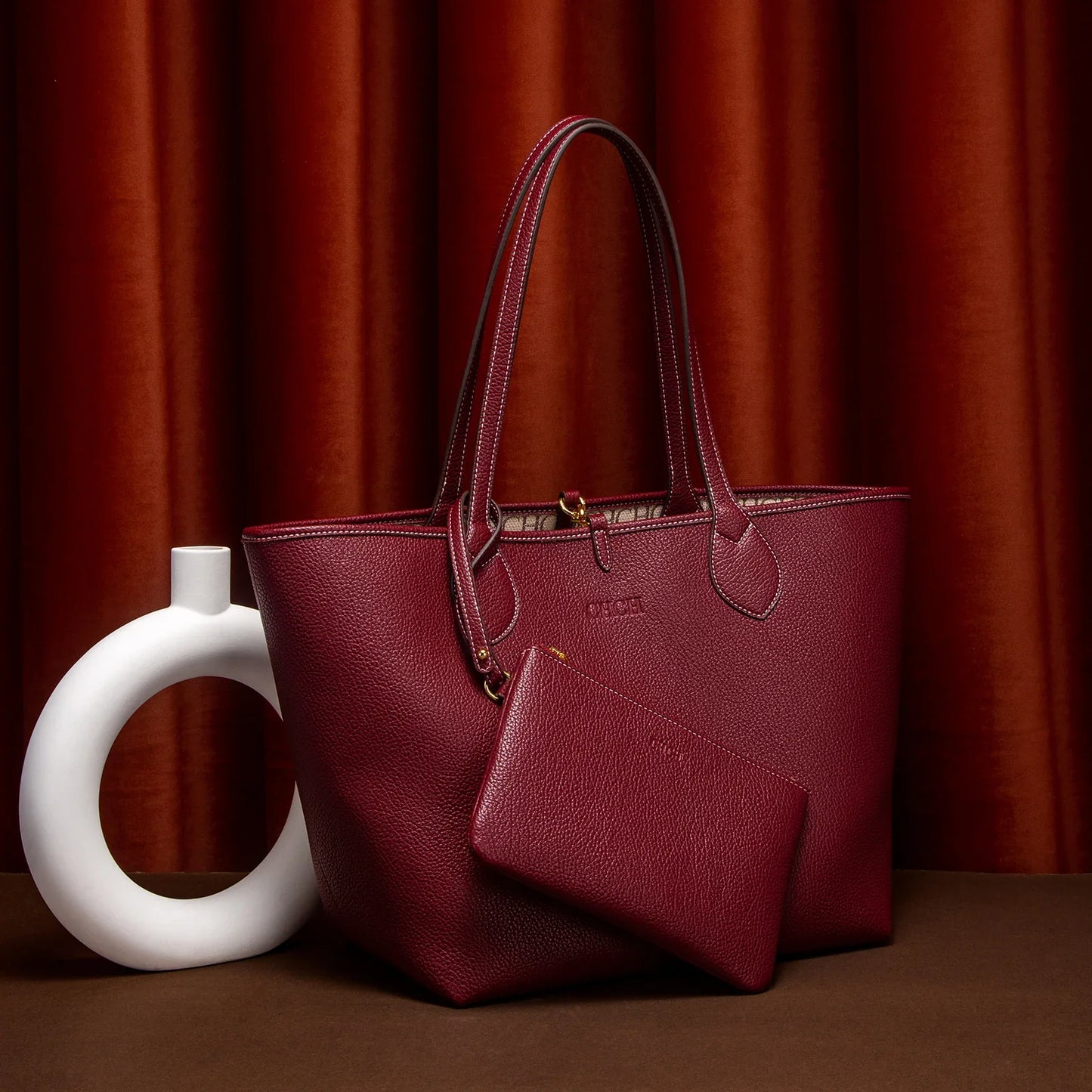 Women's Tote Bag 2025 Autumn New Coffee Color Handbag Double sided Mother Child Casual Shopping Bag