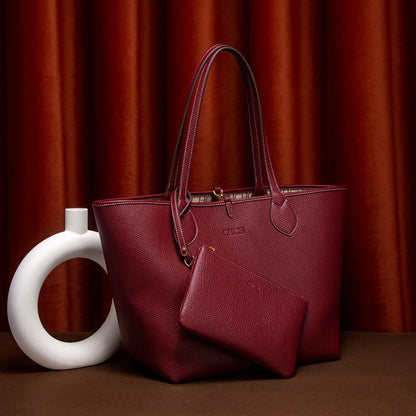Women's Tote Bag 2025 Autumn New Coffee Color Handbag Double sided Mother Child Casual Shopping Bag