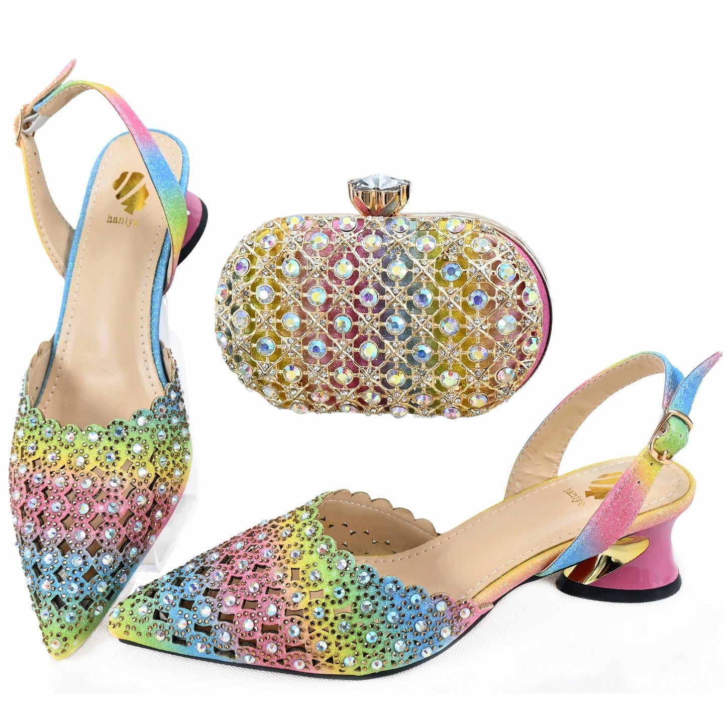 High Quality African Style Ladies Shoes And Bags Set Latest purple Italian Shoes And Bag Set For Party  HAE1-7