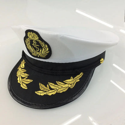 Men Women Baseball Caps Adult Adjustable Captain Costume Admiral Hat Y2K Cosplay Sailor Pilot Hat For Costume Party Performance
