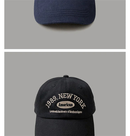 Retro Letter Embroidery Baseball Cap for Men and Women Curved Brim Hat Summer Outdoor Soft Top Caps Casual Snapback Sun Hats
