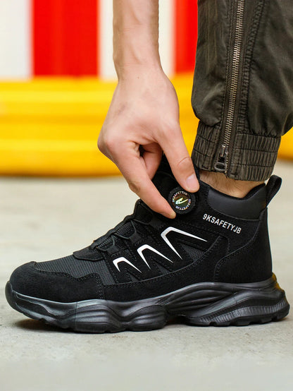 Steel Toe Kevlar-Midsole Safety Shoes Men Anti-Puncture Anti-Smash Non Slip Industrial Work Boots Protection Tactical Boots
