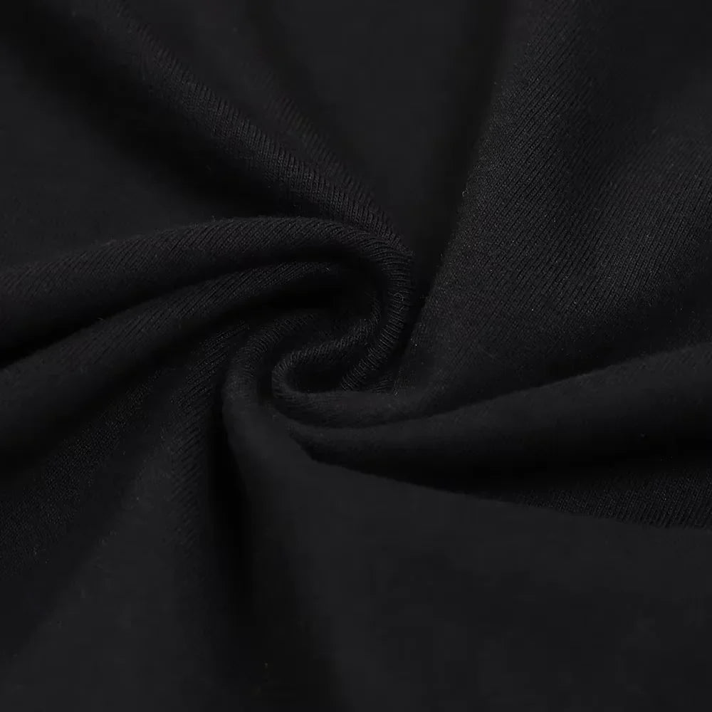 Men's Oversized T-shirt Black Printed Unisex Children's Casual Shirt