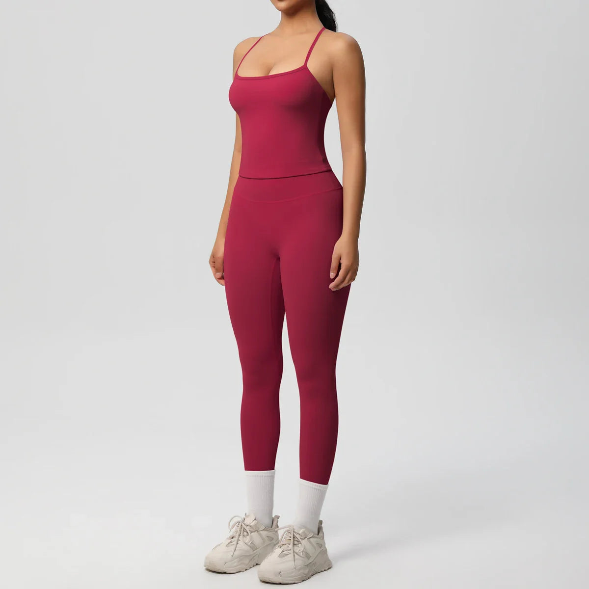 2PCS Yoga Set Nude Feeling Workout Sets Women Tracksuit Gym Push Up Fitness Running Workout Sportwear Sport Bra Leggings Suit