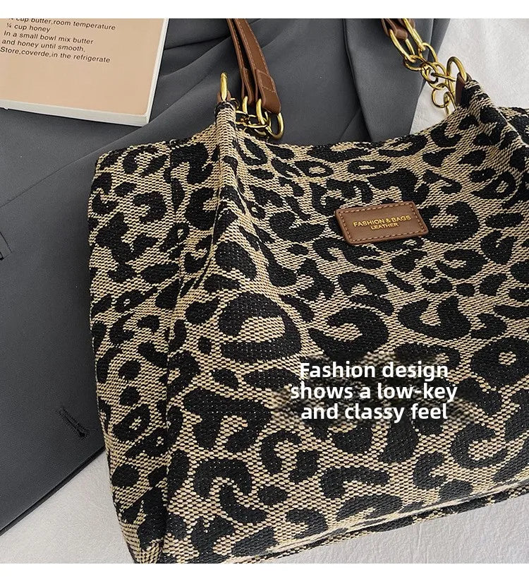 Best Selling Women's Bag, Retro Leopard Print Single Armpit Shoulder Bag, Large Capacity Tote Bag, Daily Handbag Women Shopping