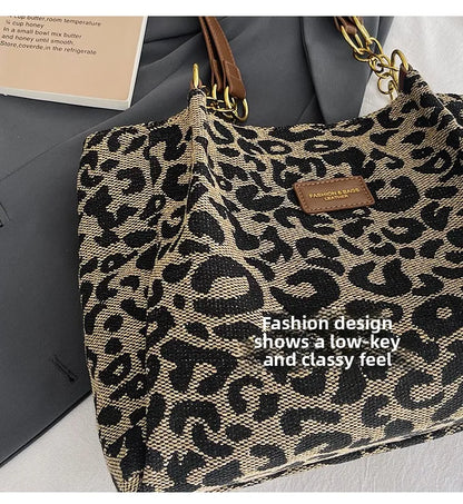 Best Selling Women's Bag, Retro Leopard Print Single Armpit Shoulder Bag, Large Capacity Tote Bag, Daily Handbag Women Shopping