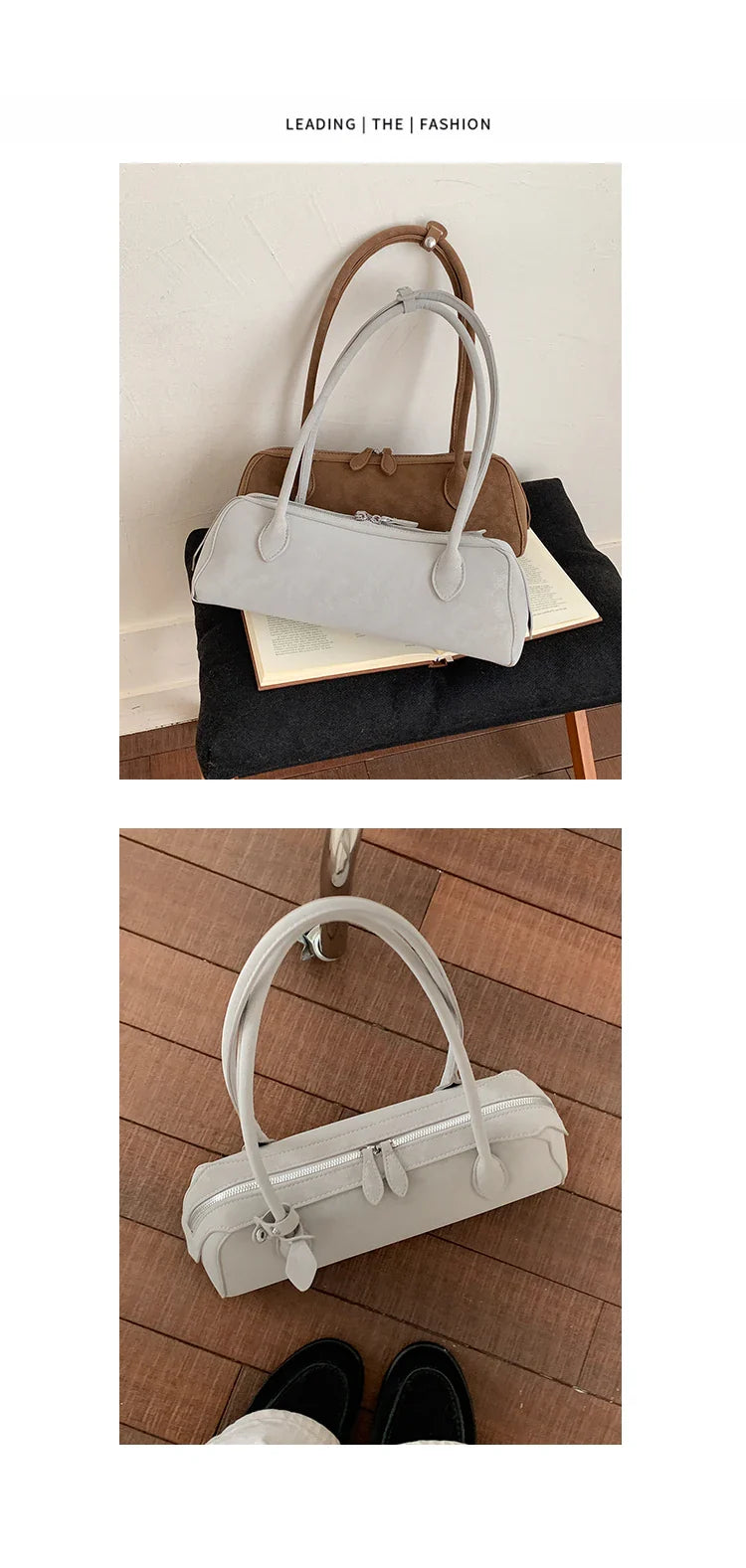 Vintage Suede Long Shoulder Bag 2026 New Women Shoulder Bag Luxury Ladies Handbag Female Commuter Shopping Underarm Bag