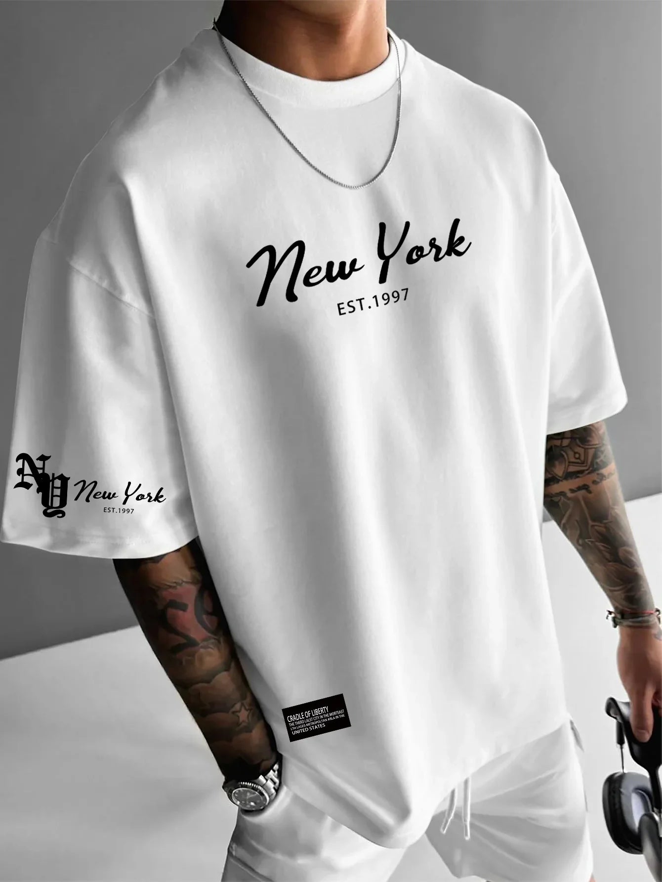 Men's Cotton Graphic T-Shirt Saint-Tropez Yacht Club Print Soft & Comfortable Casual Vacation Streetwear Tee