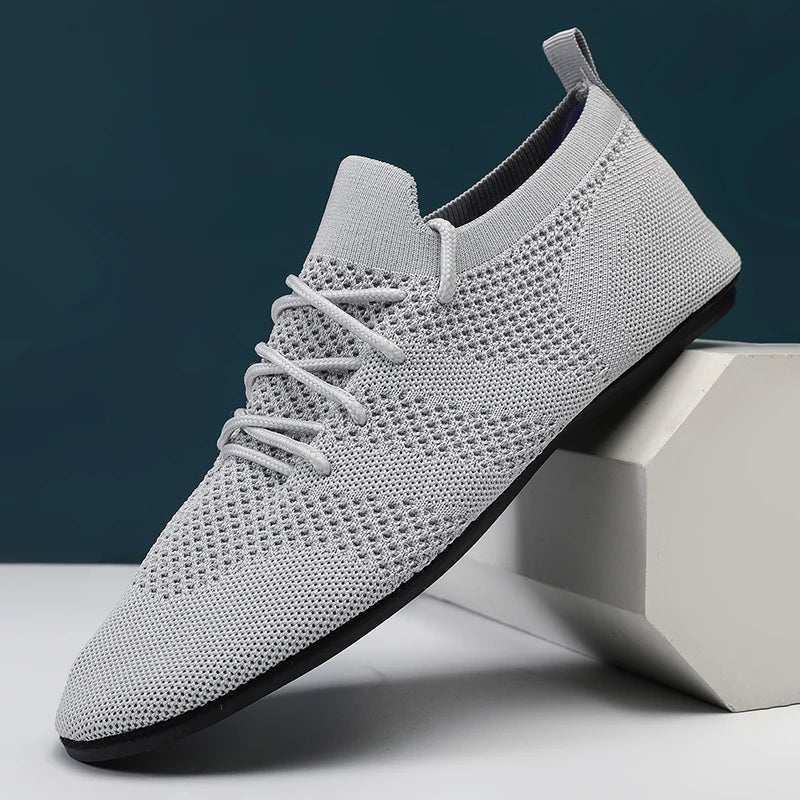 Male Summer Driving Shoes Flat Breathable Fashion Walking Shoes Mens High Quality Mesh Comfortable Soft Sole Casual Loafers