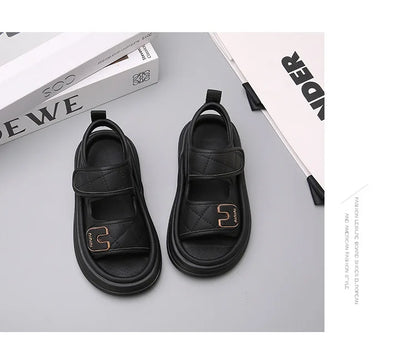 Children Summer Sandals Baby Anti-slip Wearable Summer Shoes Girls Solid Color Hook Sandals Boys Breathable Beach Sandals