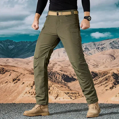 Men Casual Cargo Pants 2025 New Male Summer Tactical Wear Resist Quick Dry Outdoor Trousers Multi Pockets Hike Work Trousers