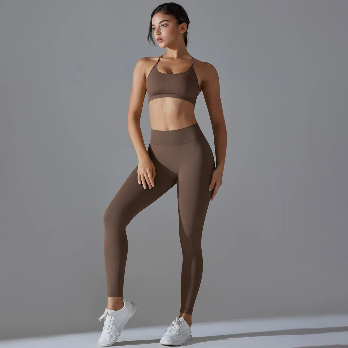 Ribbed Set Woman 2 Piece Seamless Yoga Set Gym Wear Push Up Sports Bra Leggings For Women Workout Outfit Sportswear Tracksuit