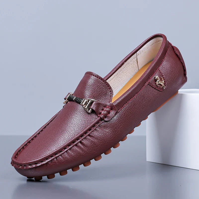 Handmade Leather Casual Men Shoes Design Loafers Man Comfortable Slip on Men Loafers Hot Sale Moccasins Driving Shoes