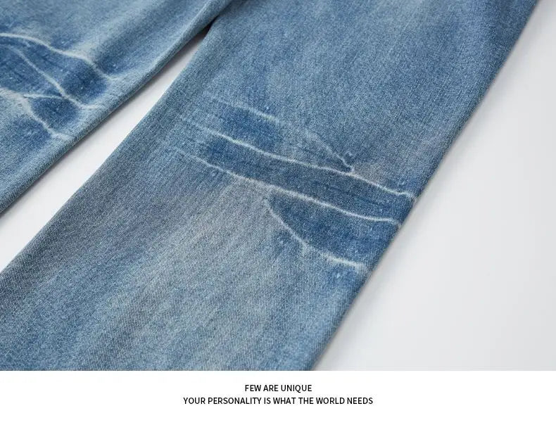 Retro Denim Pants Men's Jeans Loose Straight Casual Trousers Vintage Jeans Y2k Clothes Men's Pants Baggy Jeans Man  Four Seasons