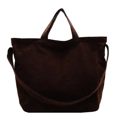 Large Capacity Velvet 2024 Hot Selling Tote Bag Zipper Solid Color Popular Fashion Handbag Soft Simple Commuting Shoulder Bag