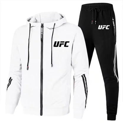 2025 Autumn Men's Casual Sportswear Set, New Fashion UFC Pants and Jackets, Outdoor Motorcycle Comfort Men's Sportswear Set