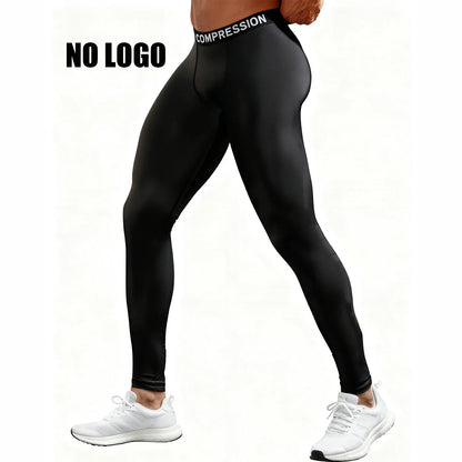 Men's Compression Leggings High Elastic Quick Dry Breathable Sports Base Layer for Gym Running Basketball Workout