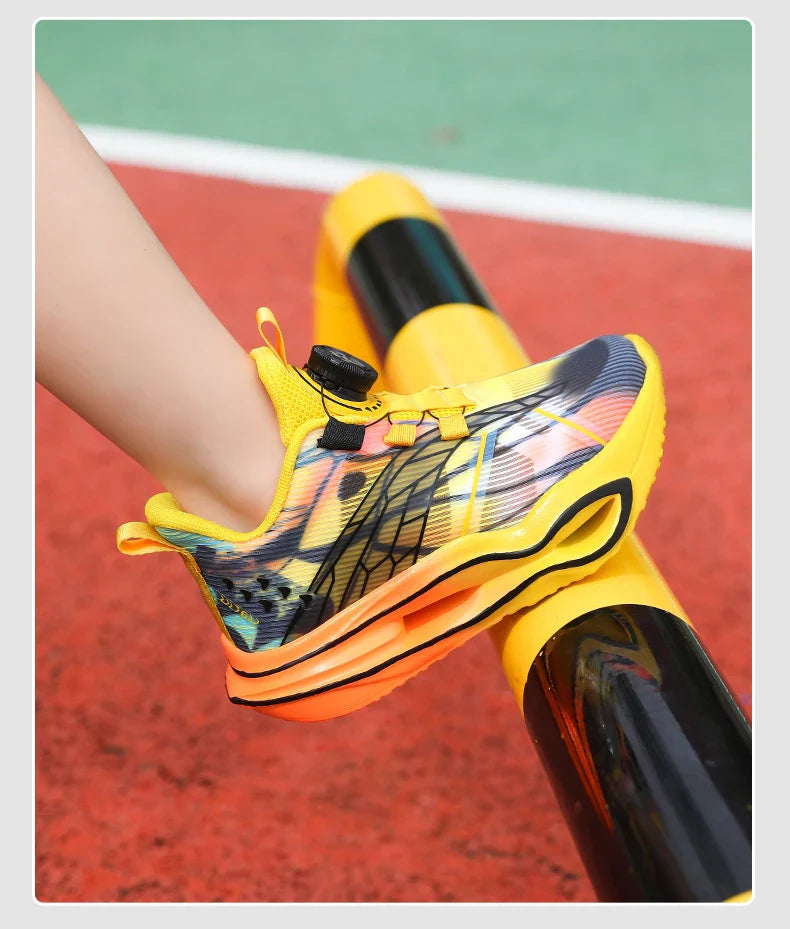 Children‘s Basketball Shoes Cushioned Sneakers Non-slip Breathable Running Shoes Lace-up Boys Girls Athletic Shoes Tennis Shoes