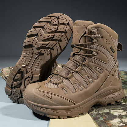 Men Tactical Boots Lace Up Brand Ankle Hiking Shoes Desert Work Boot Waterproof Size Plus Unisex Climbing Shoes