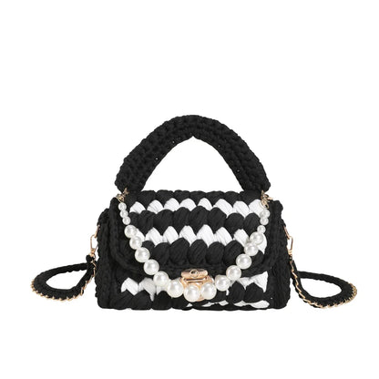 Women Handbag Woven Bag Knitted Shoulder Bag Chunky Knit Bag Crochet Top Handle Bag Lady Shopper Gifts