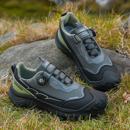 Men's Lightweight Casual Shoes Outdoor Running Shoes in Black Grey Khaki Sizes 39-48 PU Material with Canvas