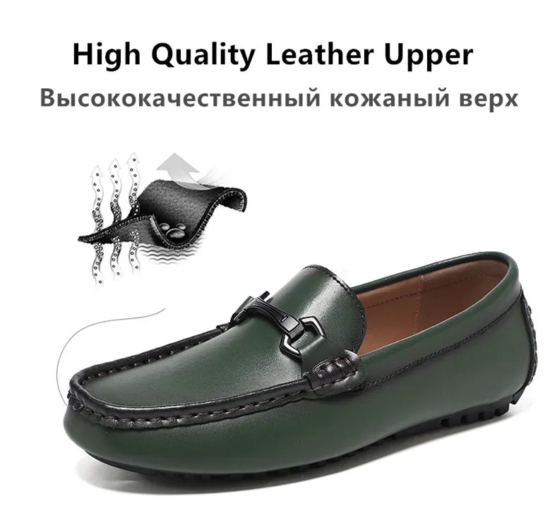 Genuine Leather Men Casual Shoes Luxury Brand Mens Loafers Moccasins Breathable Slip on Italian Driving Shoes Chaussure Homme