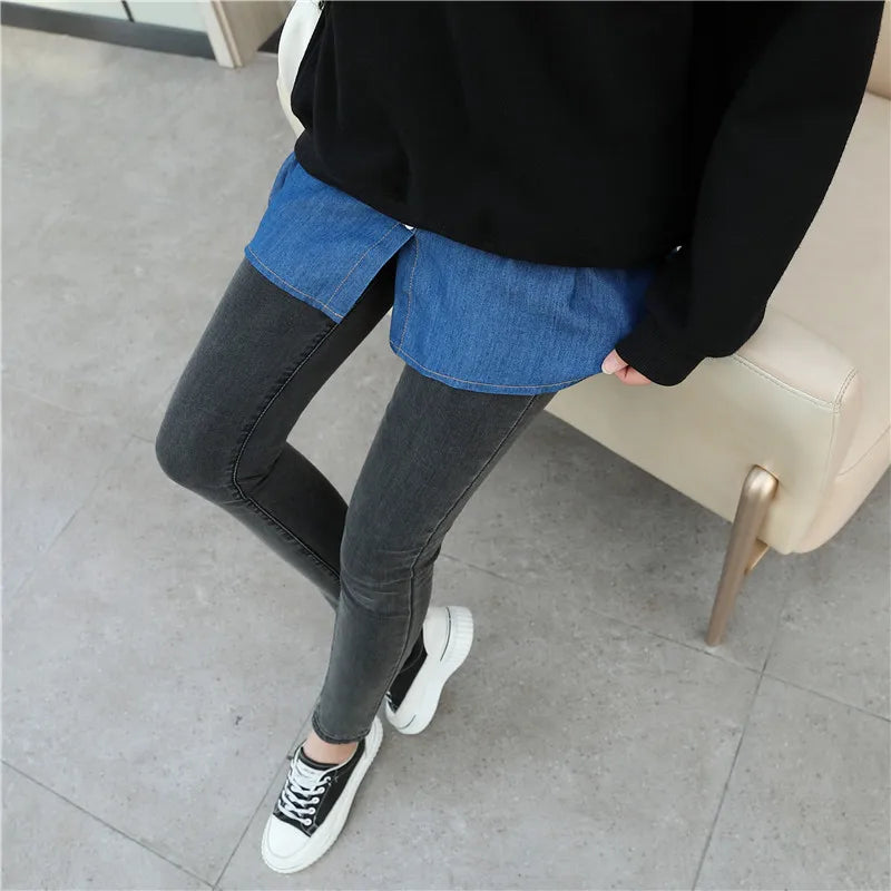 Women Blue Detachable Underskirt Shirt Extenders Layering Irregular Fake Top Blouse Tail Hem Adjustable Shirt Hemline
