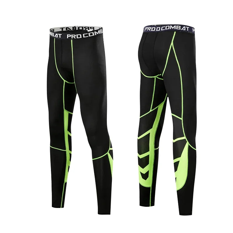 Men's Compression Pants for Running Cycling Basketball Soccer Elasticity Sweatpants Fitness Tights Legging Trousers Rash Guard