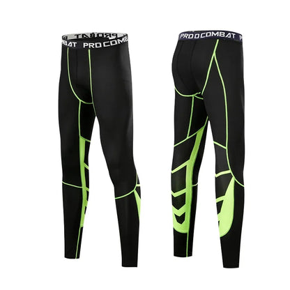 Men's Compression Pants for Running Cycling Basketball Soccer Elasticity Sweatpants Fitness Tights Legging Trousers Rash Guard