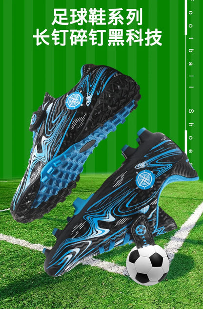Kids Soccer Cleats Football Shoes Non Slip Breathable Lightweight Training Sneakers Boys Girls Children Football Match Boots