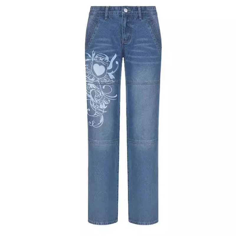 Women's clothing, irregular printed loose pants