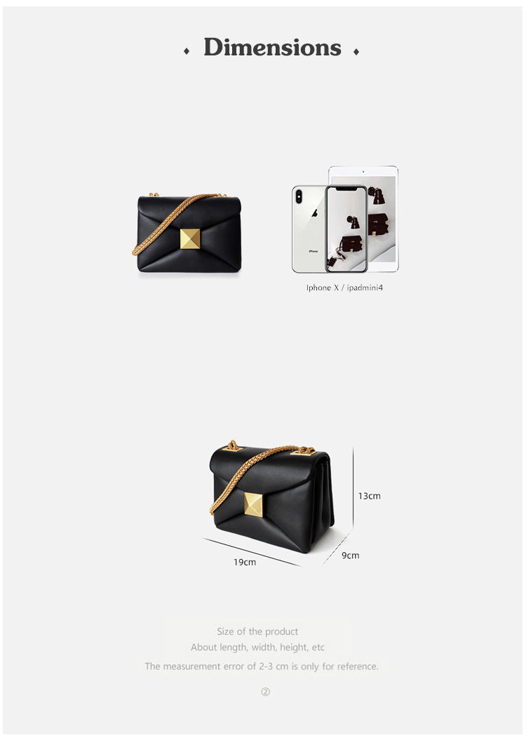 Luxury Designer Women's Crossbody Bag Real Leather Small Square High Quality Cowhide Underarm Shoulder Fashion Bag