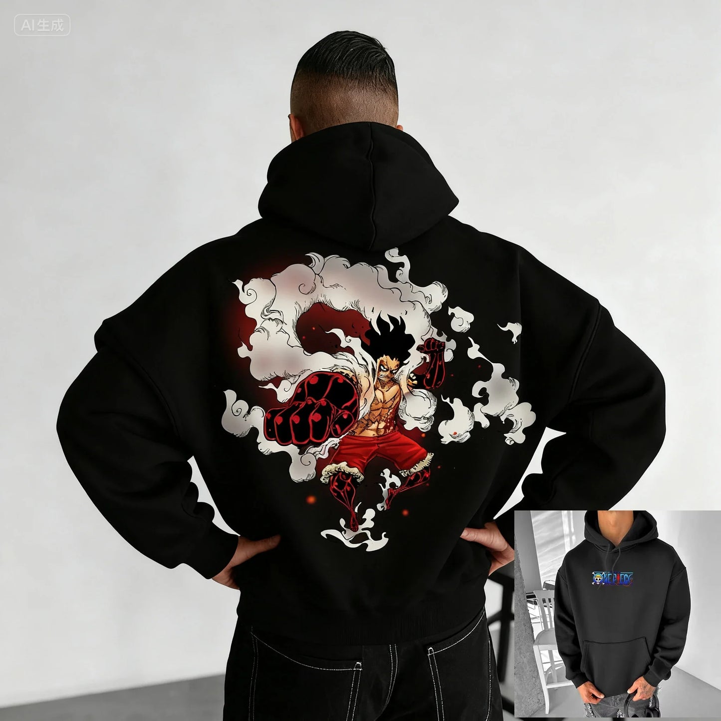 Vintage Oversized Anime One Piece Hoodie Men Women Sweatshirt Pullover Streetwear Casual Cotton Y2k Clothes Autumn Winter New