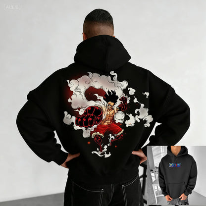 Vintage Oversized Anime One Piece Hoodie Men Women Sweatshirt Pullover Streetwear Casual Cotton Y2k Clothes Autumn Winter New