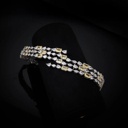 Choker Necklace Sets for Women Cubic Zirconia Choker Jewellery Set Dubai Saudi Party Engagement Accessory Bridal