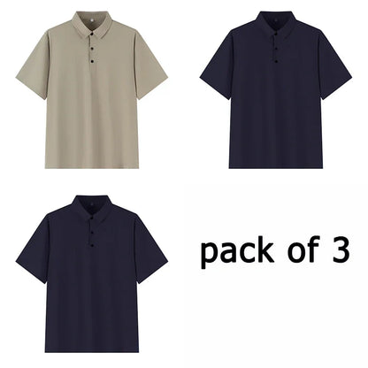 Polo Shirt Men Plus Size 4XL 5XL 6XL 7XL Short Sleeve Knitted Polo Shirts Loose Polos Oversized Tops Big Size Men Clothing T シャツ
