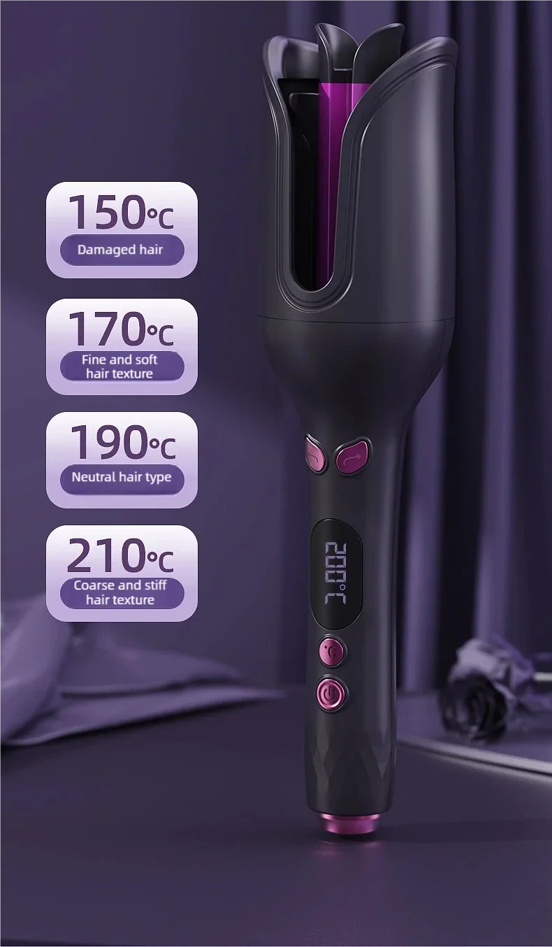 32MM Electric Rotary Curling Iron Automatic Hair Curler Negative Ion Air Rotating Curling Bar Professional Styling Tool