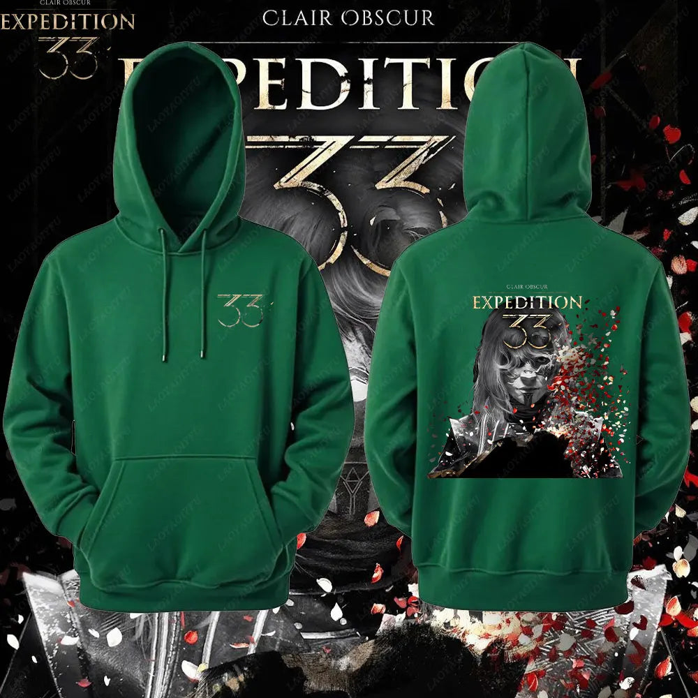 Expedition 33 Men Women Hoodies Dark Fantasy Pullovers Rpg Gamer Expedition 33 Hooded Lover Gift Video Game Graphic Sweatshirt