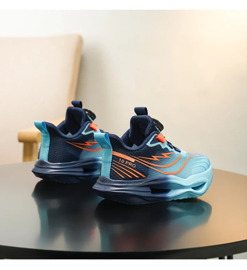 Children‘s Basketball Shoes Non-slip Breathable Sports Training Shoes Outdoor Lace-up Boys Girls Jogging Shoes Mesh Gym Sneakers