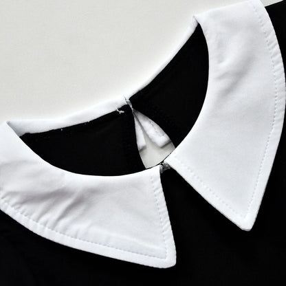 Halloween Wednesday School Uniform Girls Adams Black Gothic Costume Kids 2-12 Years Carnival Cosplay Party Long Sleeve Outfit