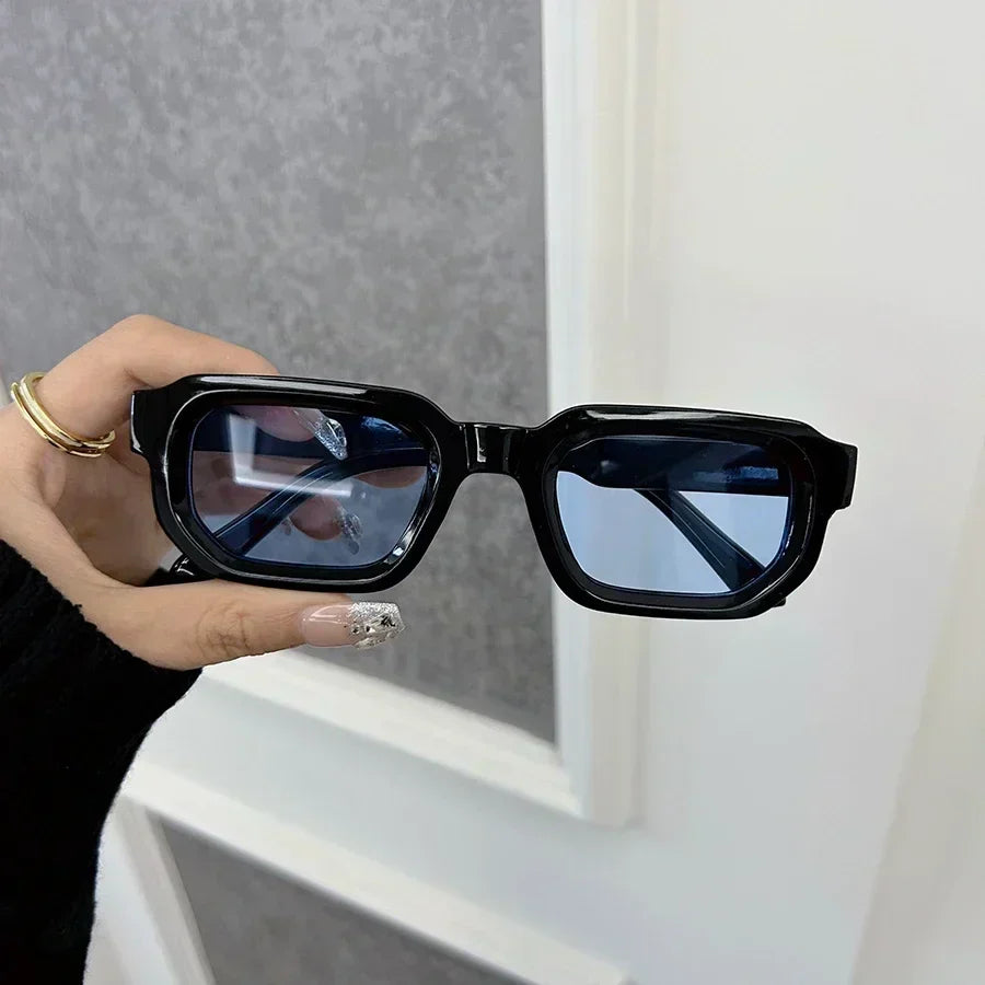 Luxurious Rectangle Sunglasses Women Men Fashion Brand Designer Casual Sun Glasses Female Male Plastic Outdoor Eyewear