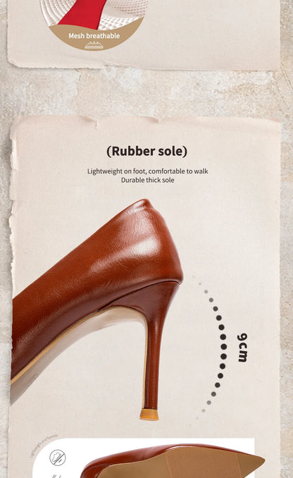 Women's High Heels 2026 Spring Black Business Pointed Shoes Simple Commuting