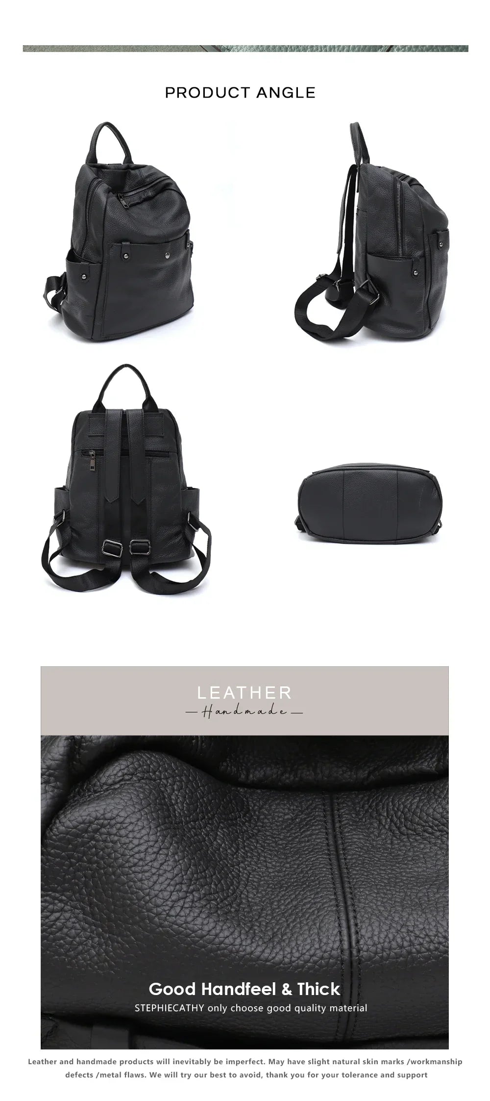 Soft Genuine Cowhide Daily Backpack Women Men Spacious Multi Pockets Fashion Casual Versatile Knapsack Travel Business College