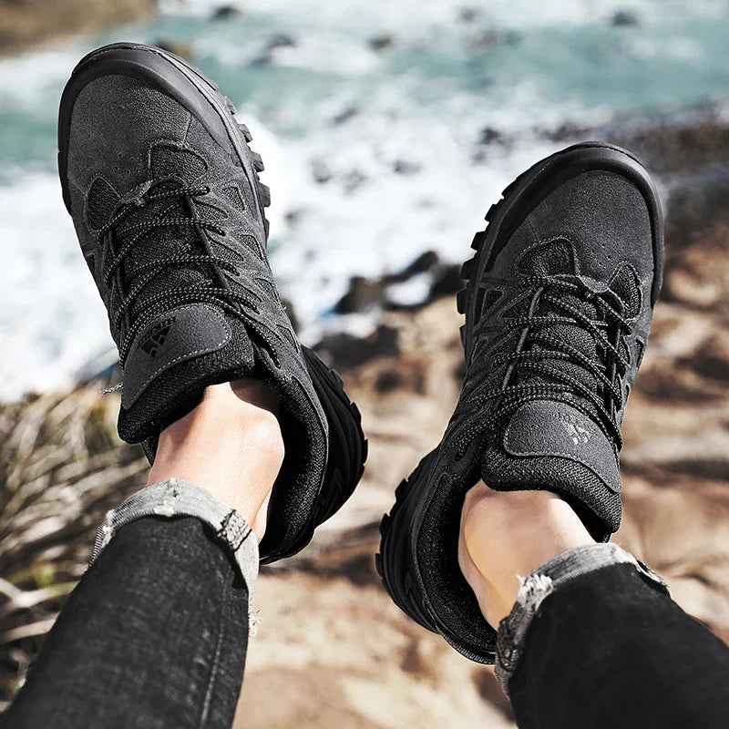 New Arrival Mens Hiking Shoes Breathable Lace Up Trekking Male Cushioning Outdoor Climbing Tourism Sneakers for Men