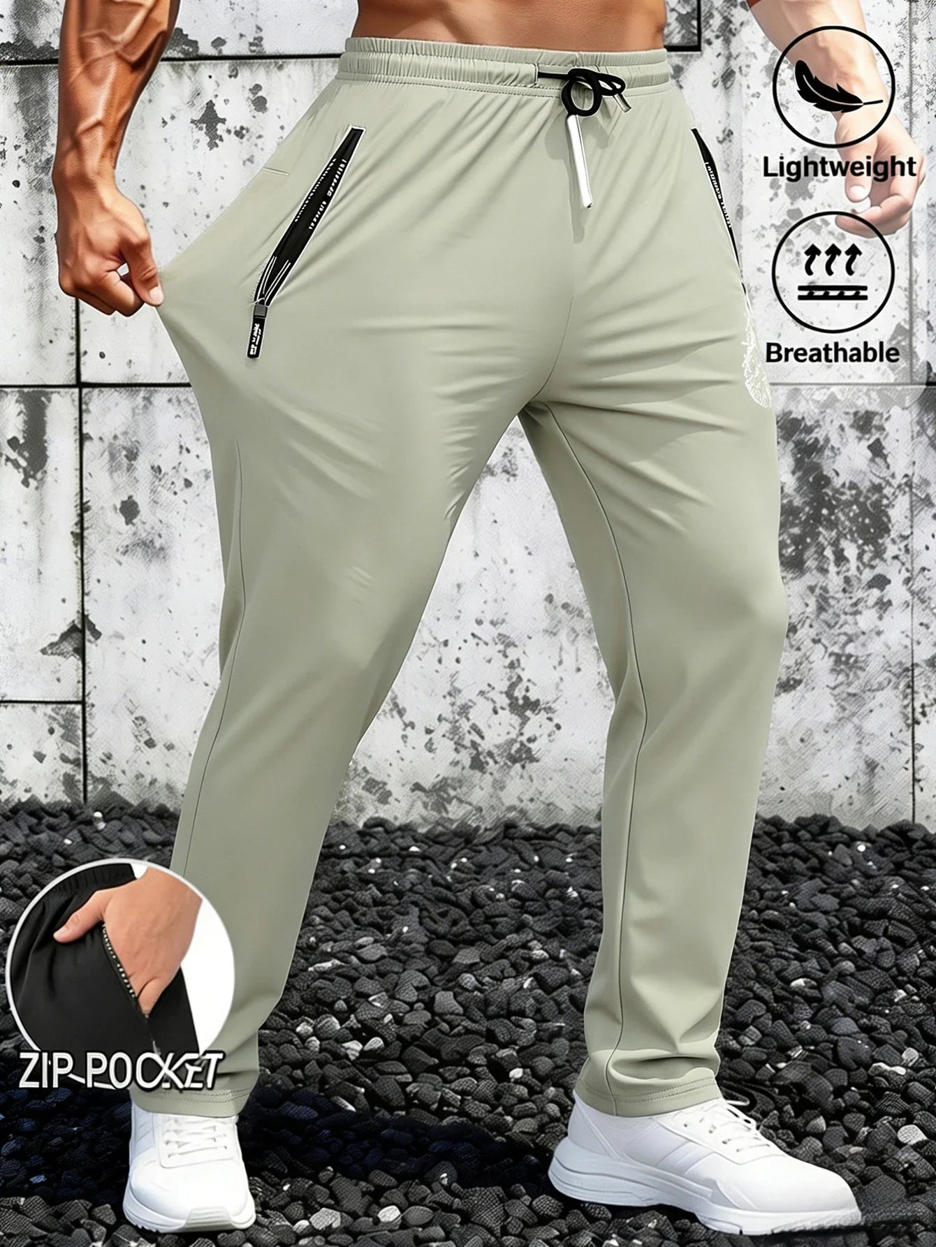 Mens Joggers Pants Men Gift Ice Silk T Shirt Quick Drying Summer Clothes Football Baggy Man Men's Sweatpants Fishing Trousers