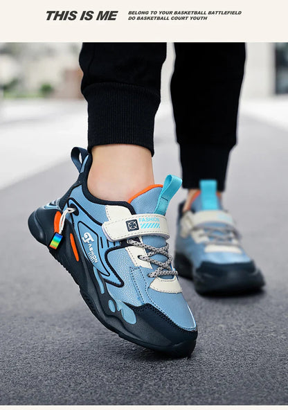 Children Basketball Shoes Trendy Comfortable Outdoor Training Anti Slip Wear-resistant Fashion Running Shoes for Kids Size 28-39