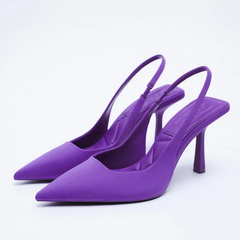 2024 Fashionable Pointed Toe Stiletto Heel Shallow Mouth New Sandals Summer Sexy Elegant Casual Stiletto Women's Shoes NO:M05