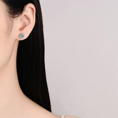 1cttw D Color Moissanite Stud Earrings for Women Oval Design Sparkling Lab Diamond 925 Sterling Silver Jewelry Wholesale