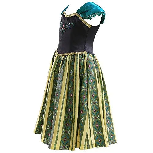 2026 Exquisite Anna Coronation Gown Toddler Snow Queen Halloween Princess Dress Girl Make up Party Birthday Fancy Elsa Costume